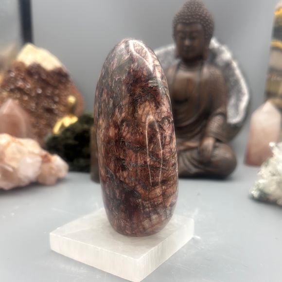 Rare Black Cherry Moonstone Polished Stone Decor BCA - Picture 3 of 6